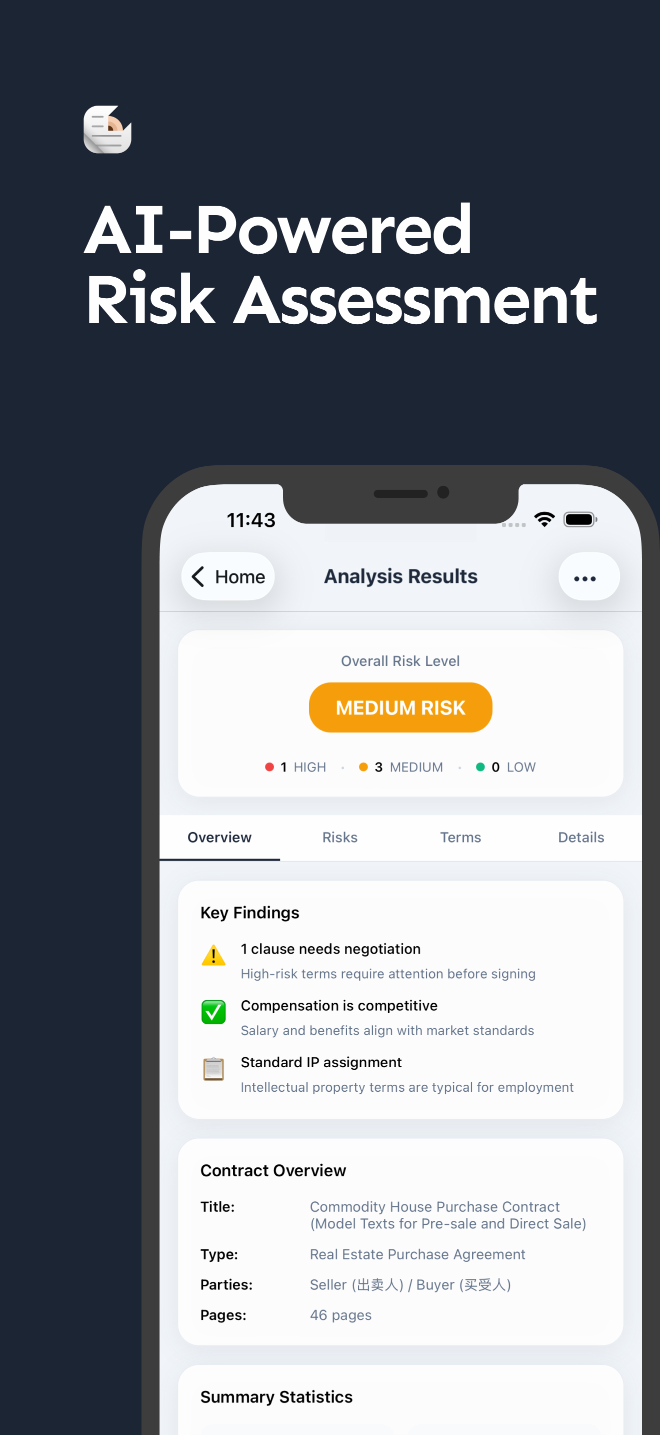 Risk Detection Screenshot
